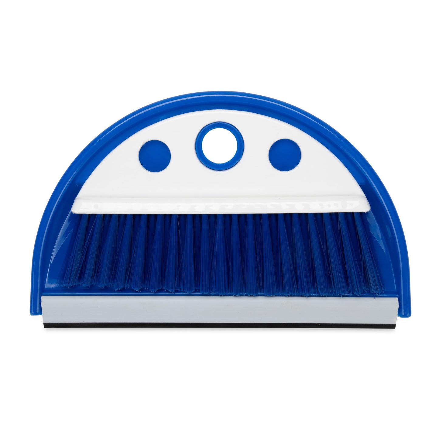 Camco Lightweight Portable Travel Dust Pan and Whisk Broom with Hanger Hole, for RVs, Campers, Campsites, and Dorm Rooms, Blue