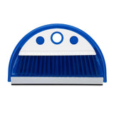 Camco Lightweight Portable Travel Dust Pan and Whisk Broom with Hanger Hole, for RVs, Campers, Campsites, and Dorm Rooms, Blue