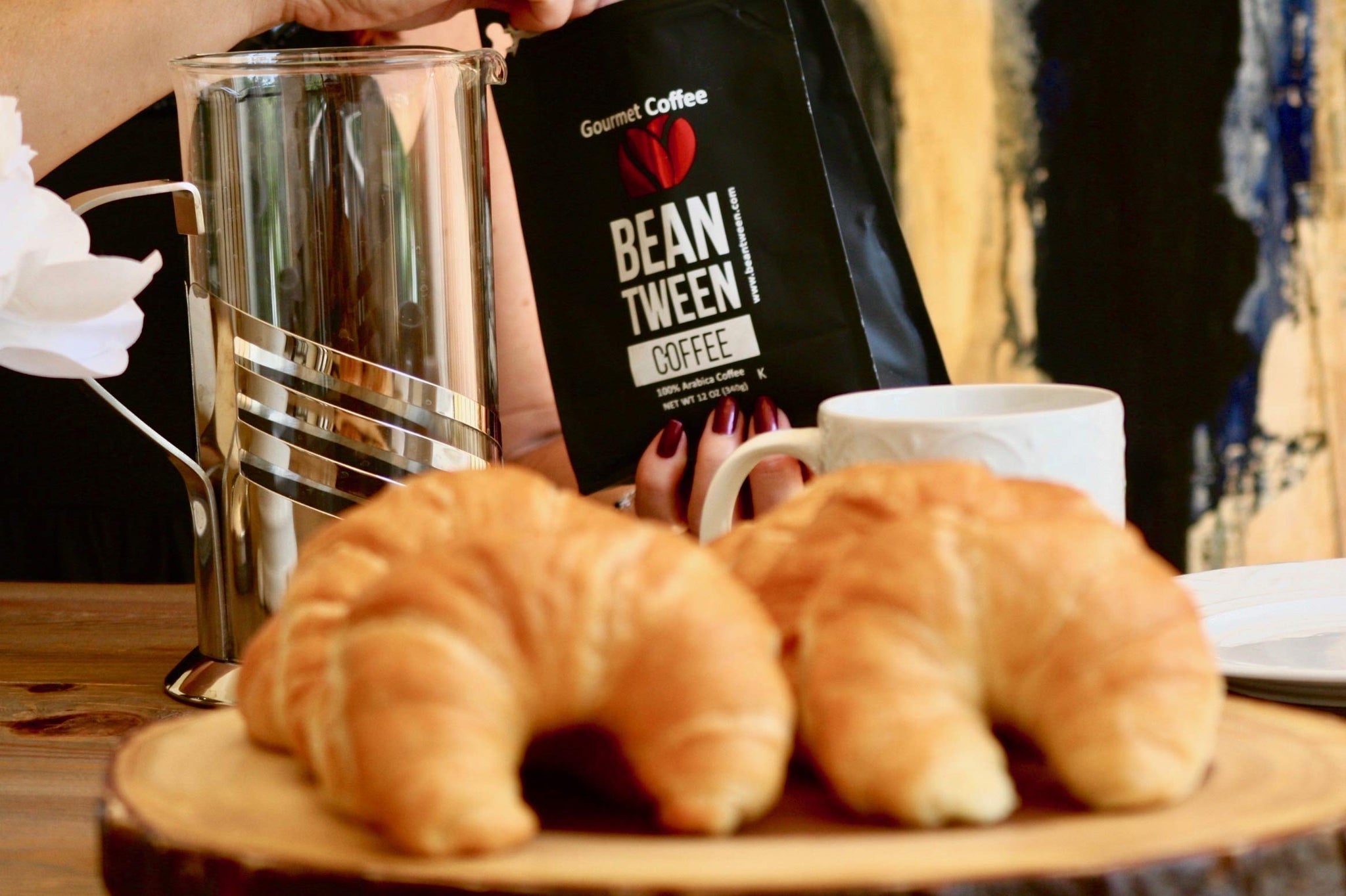 Beantween Coffee: Premium Organic BLONDE ROAST Ground (12oz) of 100% Arabica Coffee - Low Acid, MOLD-FREE, Certified Organic, Kosher, Single Origin