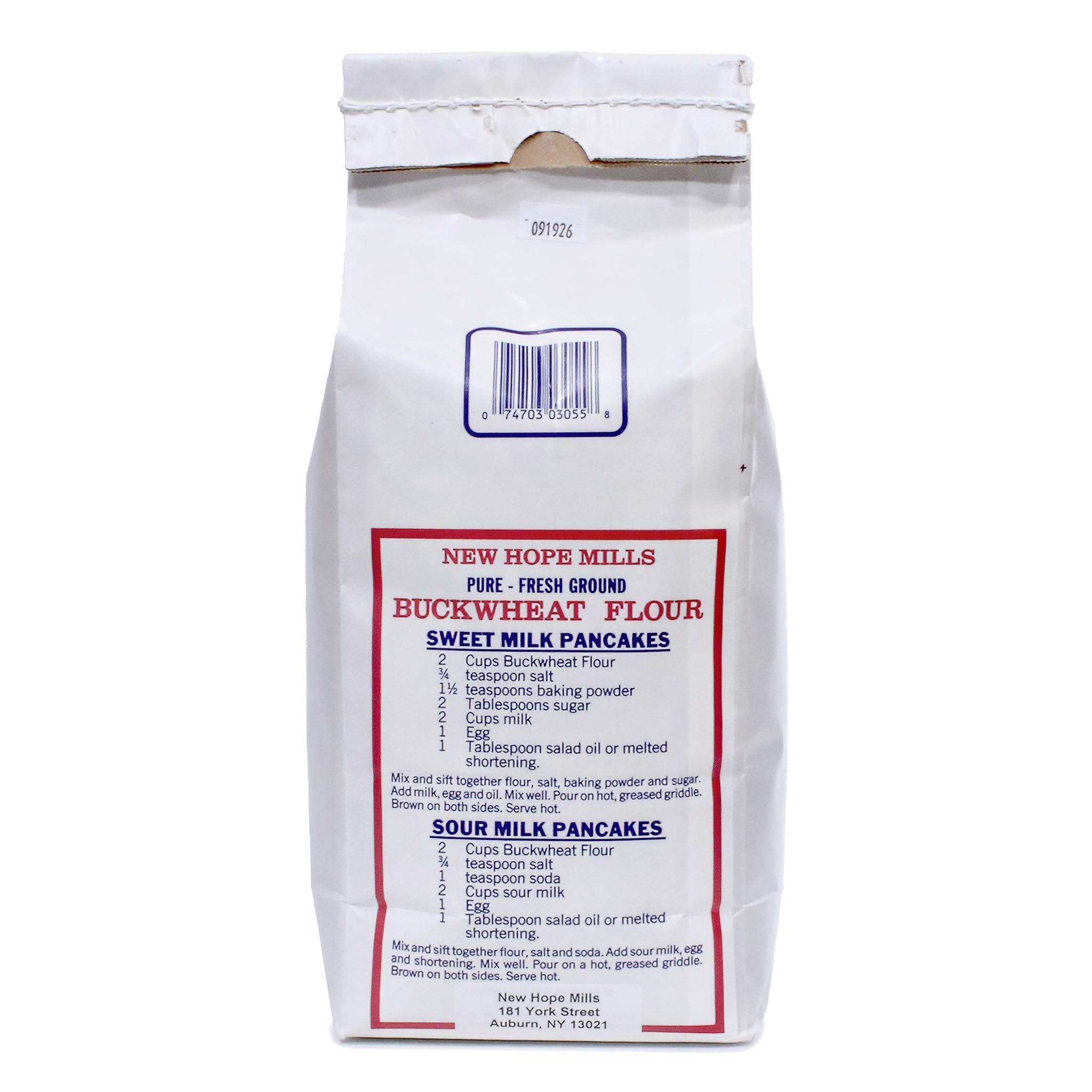New Hope Mills Whole Buckwheat Flour, Pure Fresh Ground, Non-GMO, USA Grown, Rich Nutty Flavor, 5 lb Bag