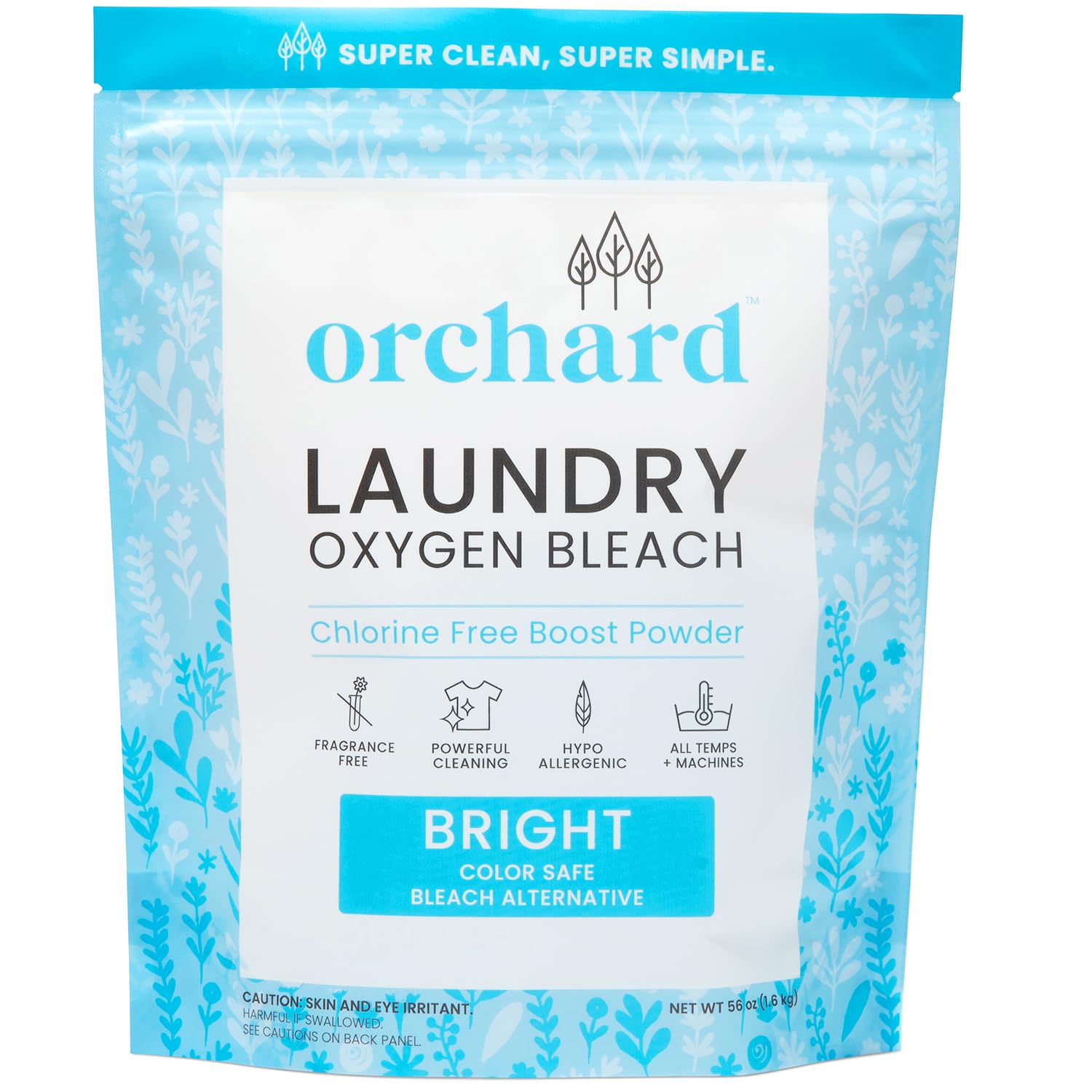 Orchard Oxygen Bleach Powder - Color Safe Stain Remover - Unscented Bleach Alternative - 90 Loads - Hypoallergenic for Sensitive Skin