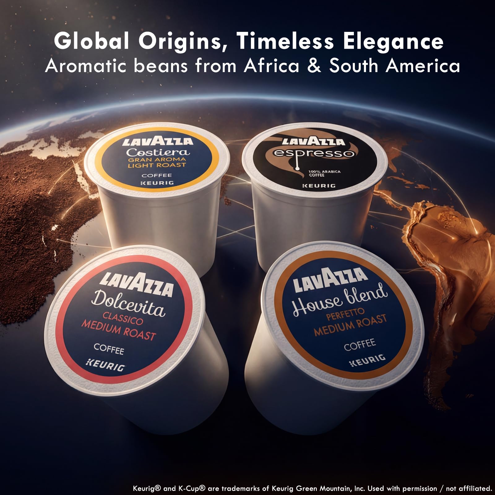 Lavazza K-Cup Coffee Pods Variety Bundle for Keurig Brewers - Light & Medium Roast, Single-Serve K-Cup Coffee Pods, 40 Count Assorted Flavors (10