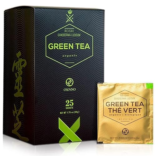 ORGANO Green Tea with Ganoderma Lucidum (1 Box of 25 Sachets)