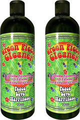 Green Piece® Glass Cleaner 2 Bottle-16 oz (Made in USA) - with Set of 3 Silicone Plugs - Excellent for Scent Proofing and Cleaning