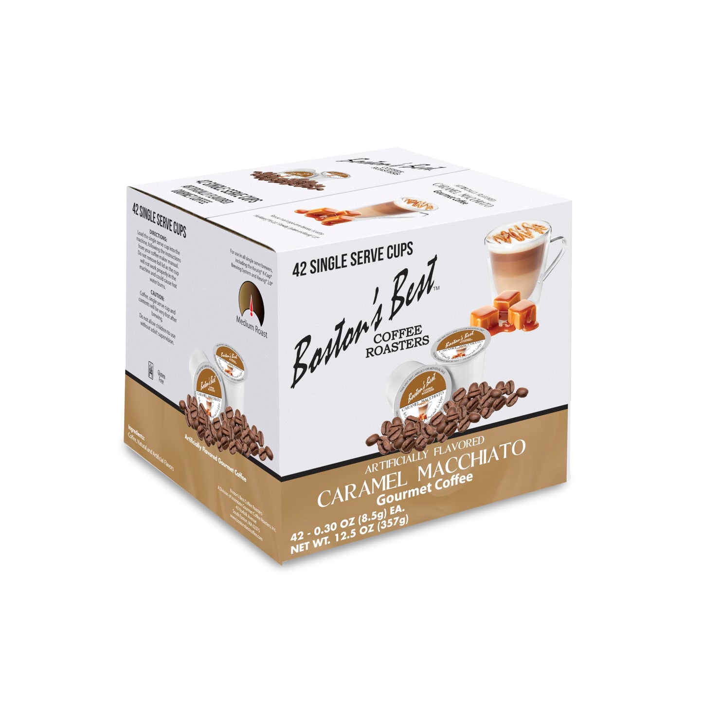 Boston’s Best - Caramel Macchiato Flavored Delicious Gourmet Coffee Compatible with Keurig Coffee Maker - 42 Count