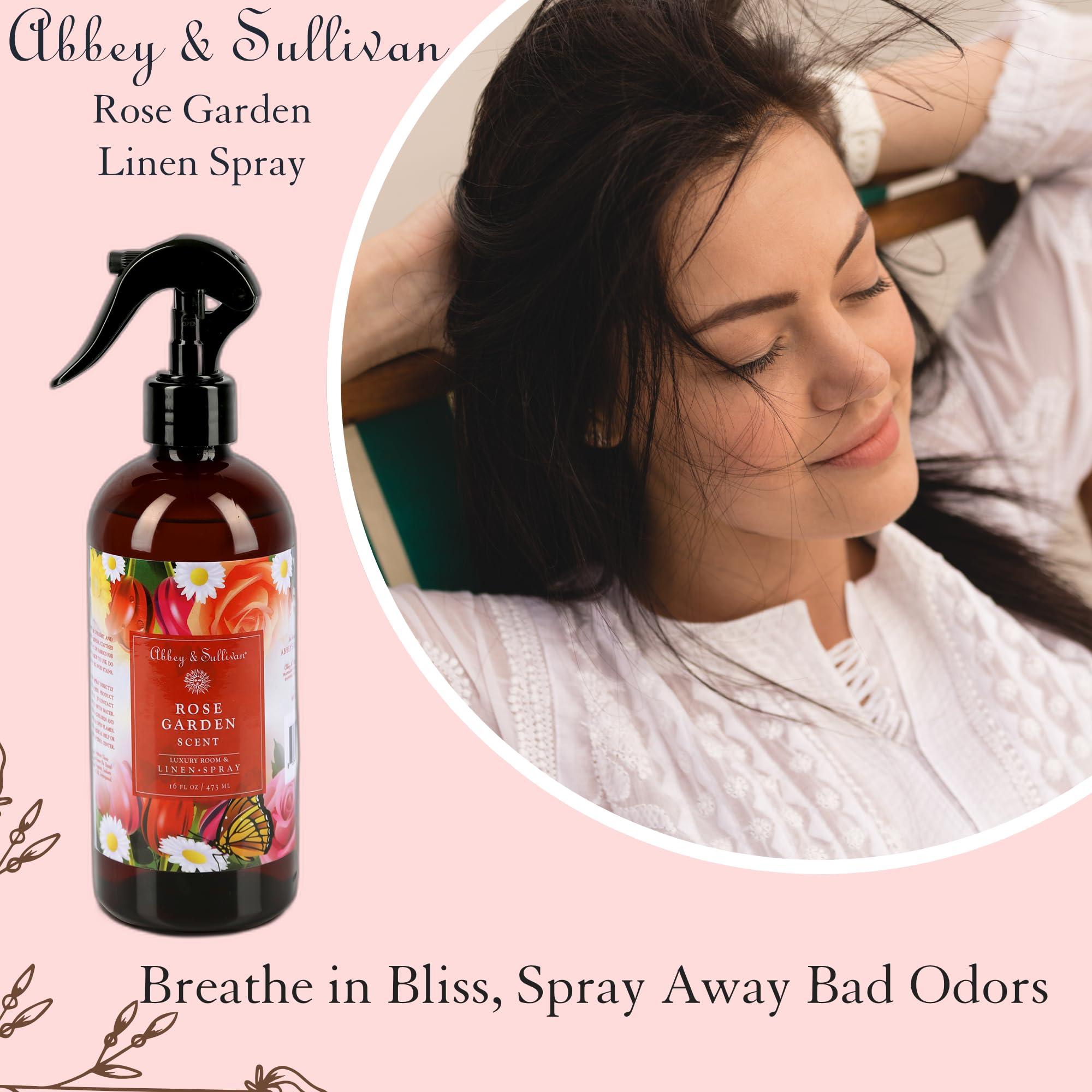 Abbey & Sullivan Linen Spray, Rose Garden, 16 oz