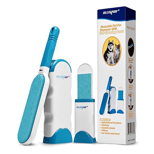 Lint Brush and Pet Hair Remover for Laundry, Clothes, Couches, Car Seats, Furniture and Fabric. Reusable Dog and Cat Fur Wizard Hair Removal Brush