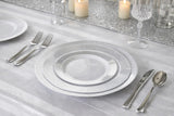 " OCCASIONS " 50 Plates Pack (25 Guests)-Heavyweight Wedding Party Disposable Plastic Plate Set -25 x 10.5'' Dinner + 25 x 7.5'' Salad/Dessert plates