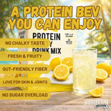 Protein Fruit Drink Mix, 15g Clear Protein, Low Sugar, Collagen + Prebiotics, No Artificial Colors or Dyes, Refreshing by Wholesome Provisions (Pack