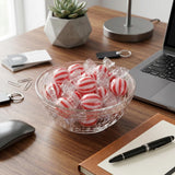 Cinnamon Disks Hard Candy - Classic Red & White Striped Cinnamon Candy - 2LB Bulk Pack - Individually Wrapped Discs for Office, Parties, Buffets