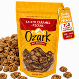 OZARK NUT ROASTERS, Salted Caramel Pecans, Sweet & Salty Flavored Snacks, World-Class Gourmet Candied Nuts, Resealable Pack of 1 (14 Ounces)