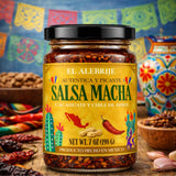 Alebrixes - Salsa Macha with Peanut - Authentic Mexican Chili Oil with Árbol Chili and Roasted Peanut - Hand Made Gourmet Salsa - Mexican Chili Crisp