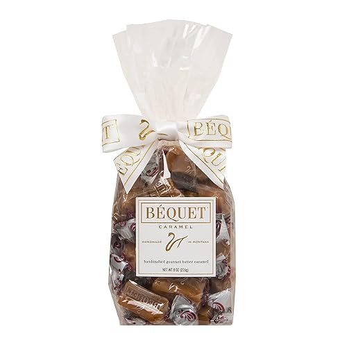 Béquet Caramel - Salted Butterscotch Gourmet Candy - Candy Individually Wrapped - Gourmet Sea Salt Candy - Made in Montana - Kosher (Star D)