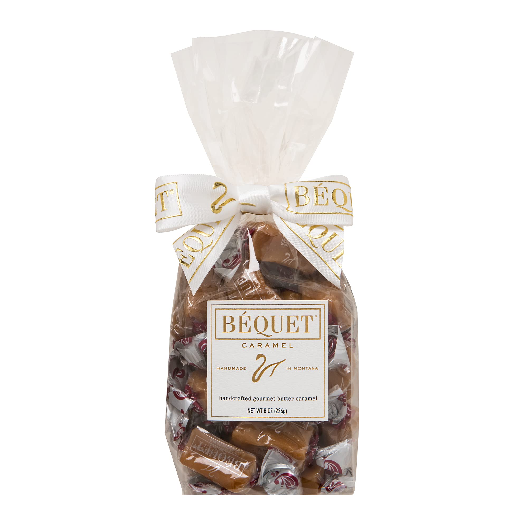 Béquet Caramel - Salted Butterscotch Gourmet Candy - Candy Individually Wrapped - Gourmet Sea Salt Candy - Made in Montana - Kosher (Star D)