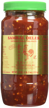 Sambal Oelek Chili Paste 18 Oz (1 Pack) - Premium Spicy and Flavorful Asian Condiment, Ideal for Cooking, Dipping, and Enhancing Dishes