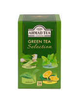 Ahmad Tea Green Tea, Green Tea Selection, Lemon Green Tea, Jasmine Green Tea, Mint Green Tea, & Green Tea Teabags, 20 ct (Pack of 1) - Caffeinated