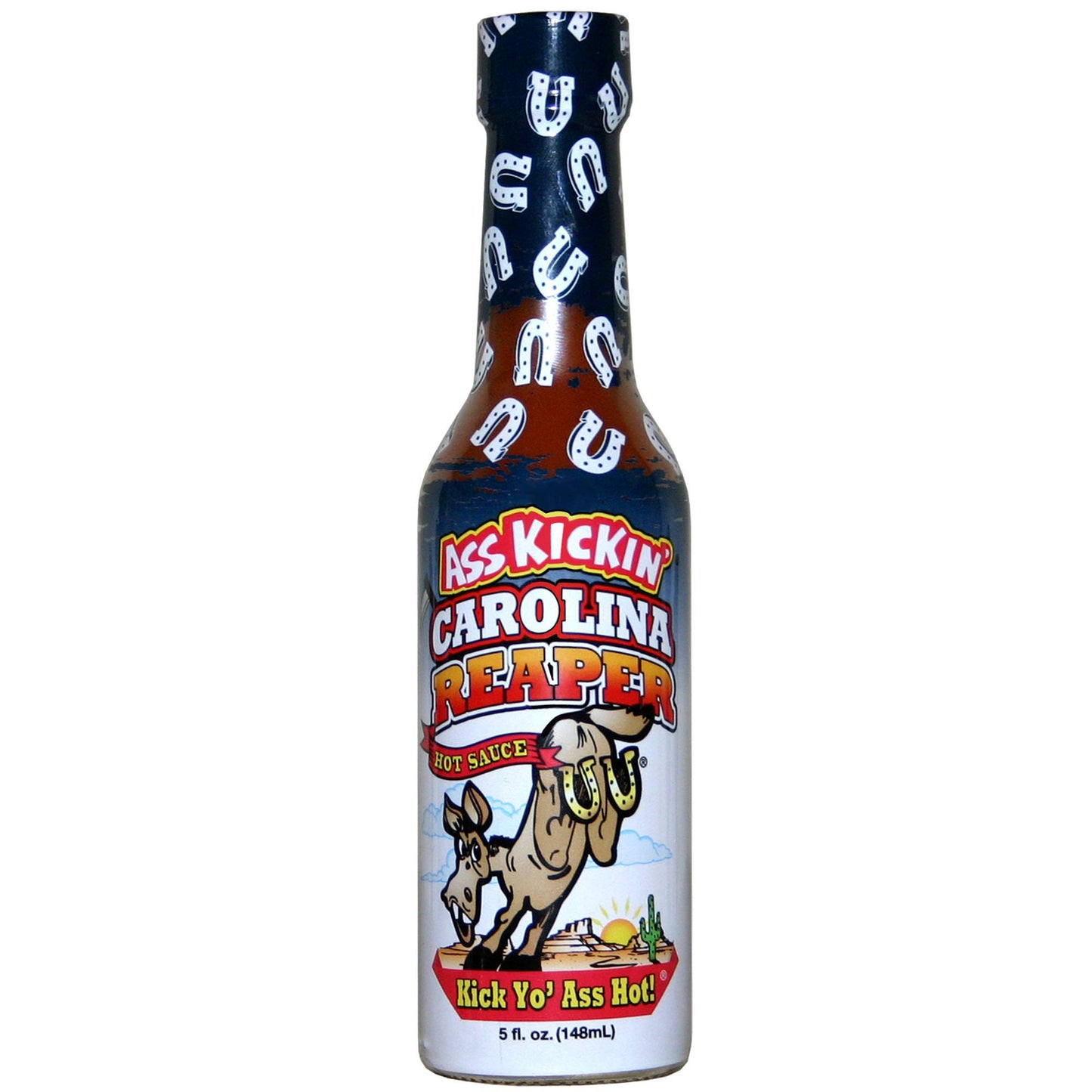 ASS KICKIN' Carolina Reaper Hot Sauce - 5 oz (6 Pack) - Premium Gourmet Hot Sauce for Chicken Wings and Breakfast Burritos-Perfect Stocking Stuffers