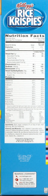 Rice Krispies Toasted Rice Cereal, 18 Ounce