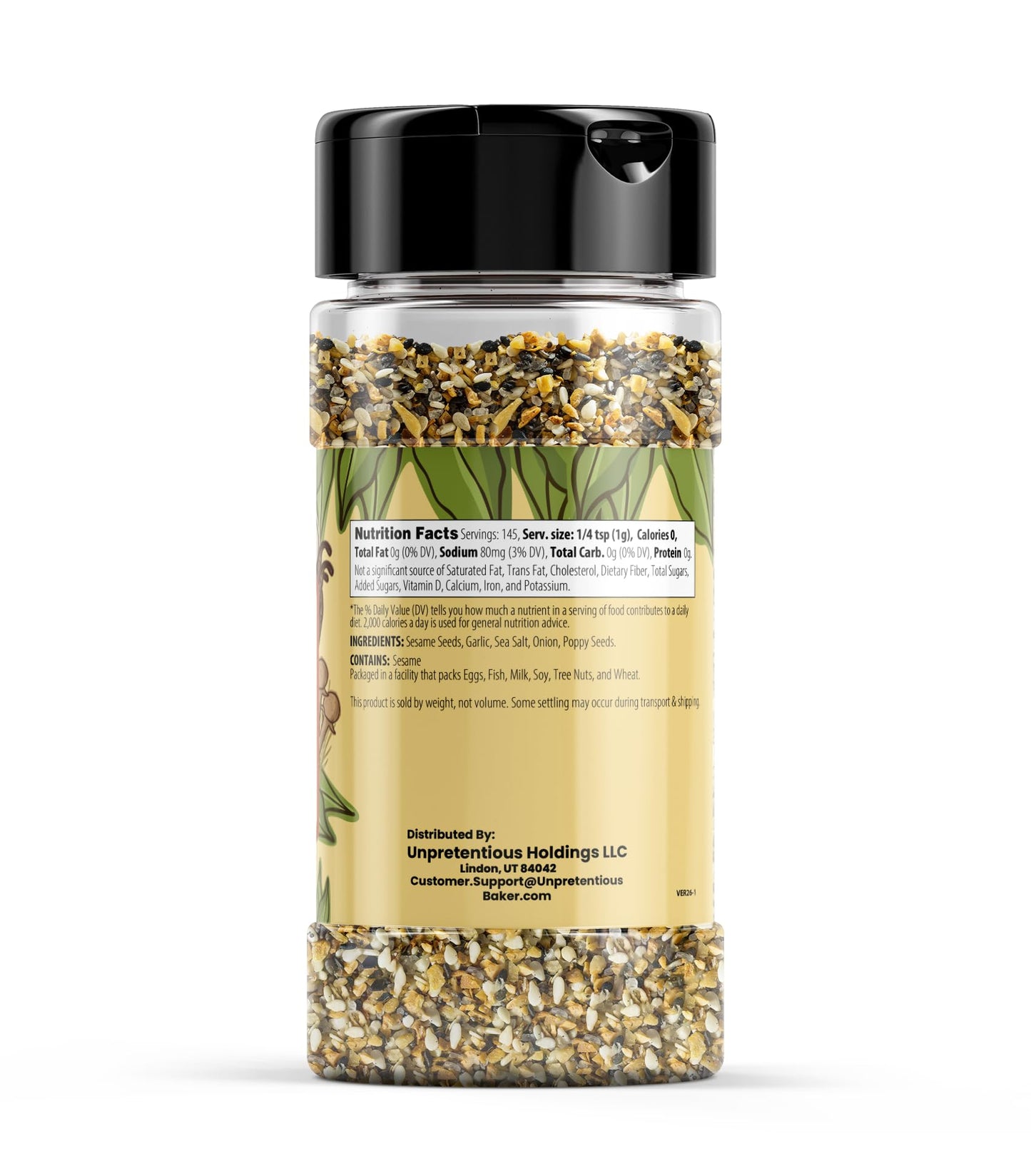 Unpretentious Bagel Seasoning, Flavourful and Tasty, Spice Blend (4 Ounce)