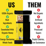 Kate’s Real Food Organic Energy Bars, Non-GMO, All-Natural Ingredients, Gluten-Free and Soy-Free Healthy Snack with Natural Flavors (Pack of 6)