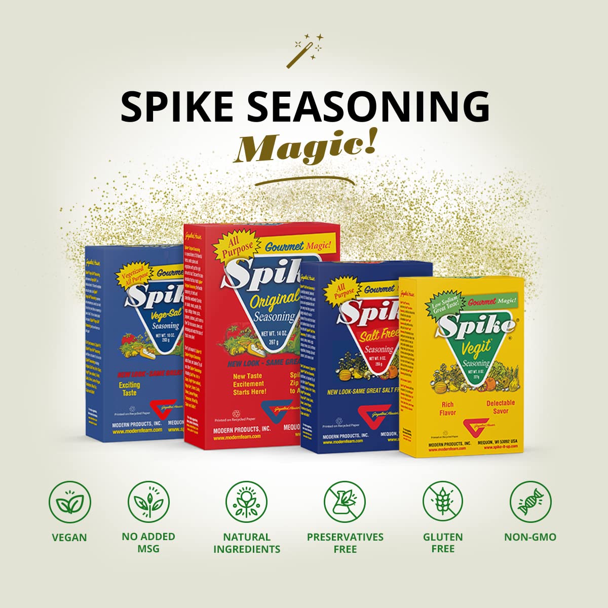 Modern Products Spike Gourmet Natural Seasoning - Vegit - Box - 8 oz