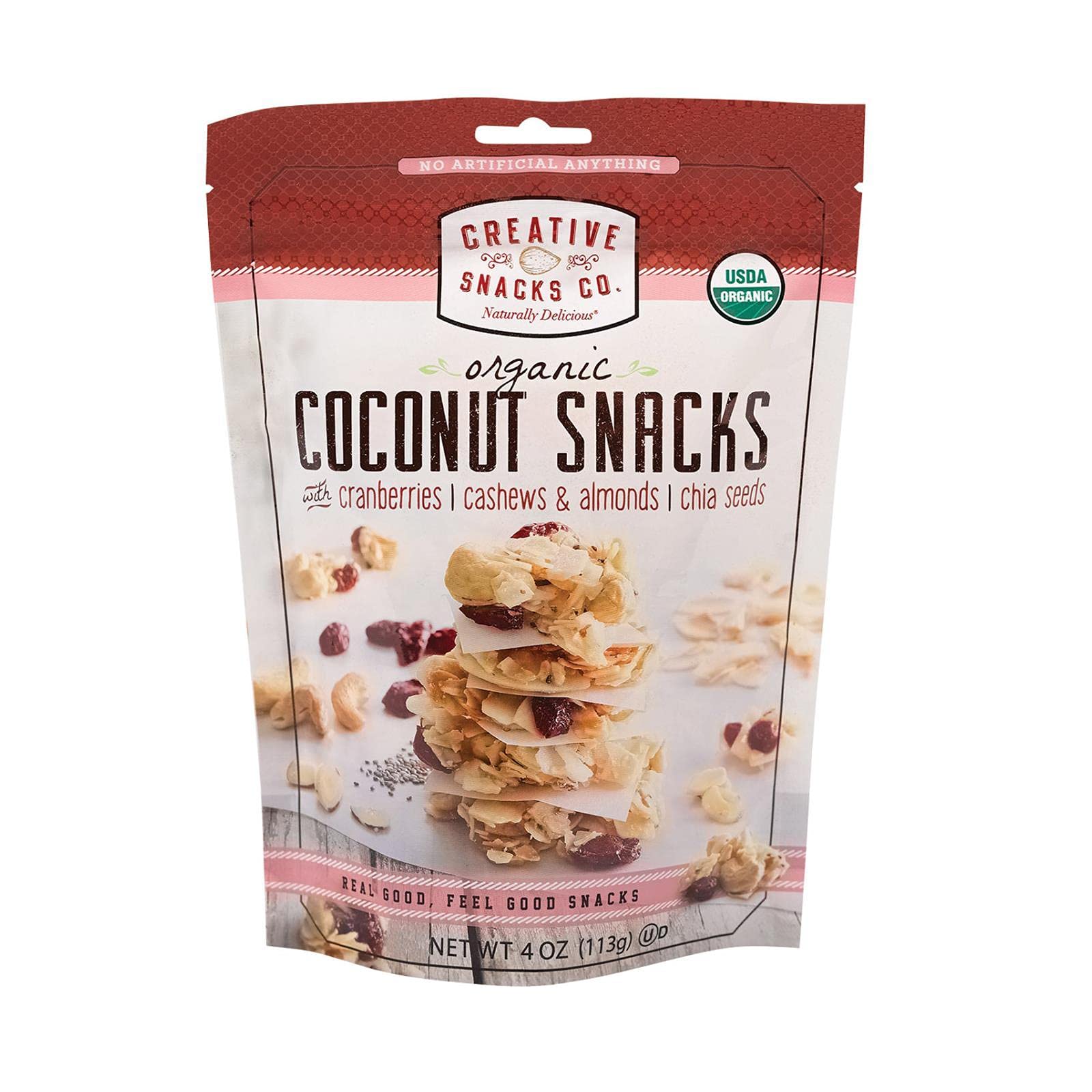 Creative Snacks Bag - Coconut - Cranberry Nut - Case of 12 - 4 oz12