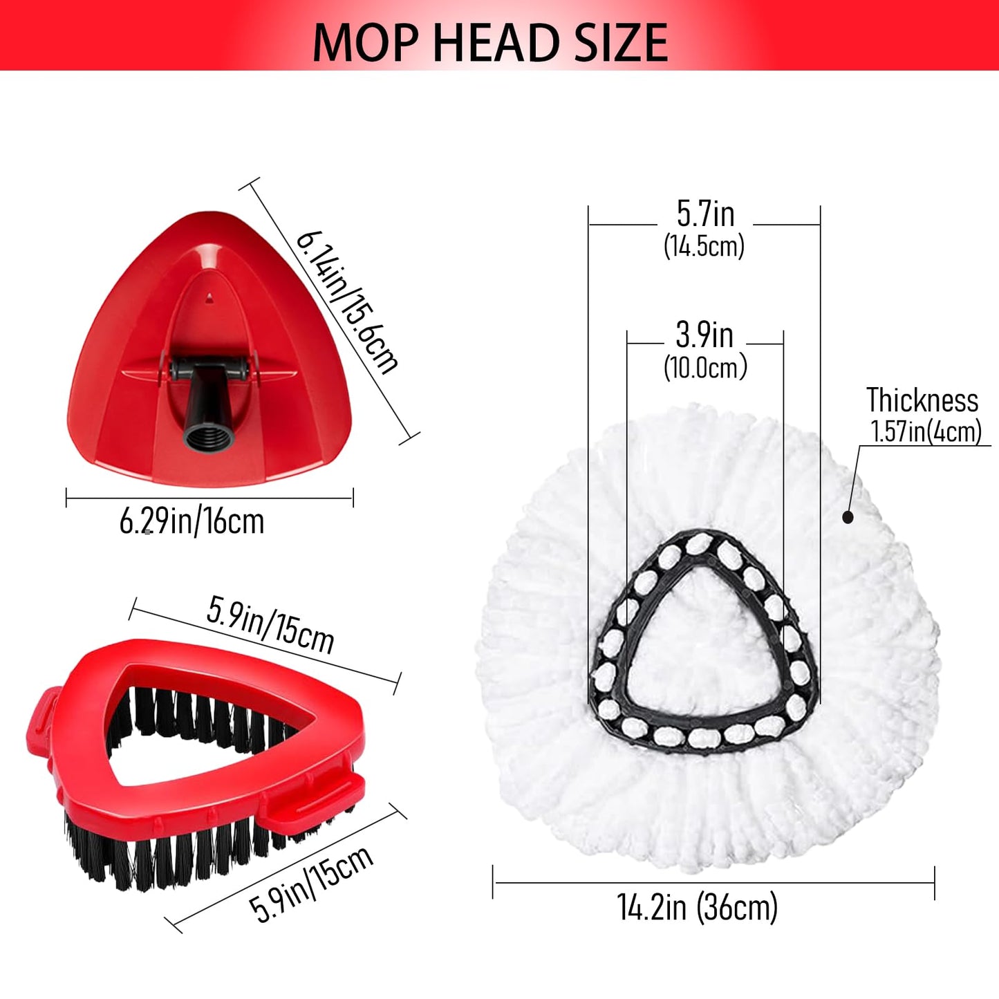 7-Pack Mop Heads Replacements for Ocedar EasyWring 1 Tank,Microfiber Spin Mop Refills, Deep Cleaning, Easy to Replace, Machine Washable
