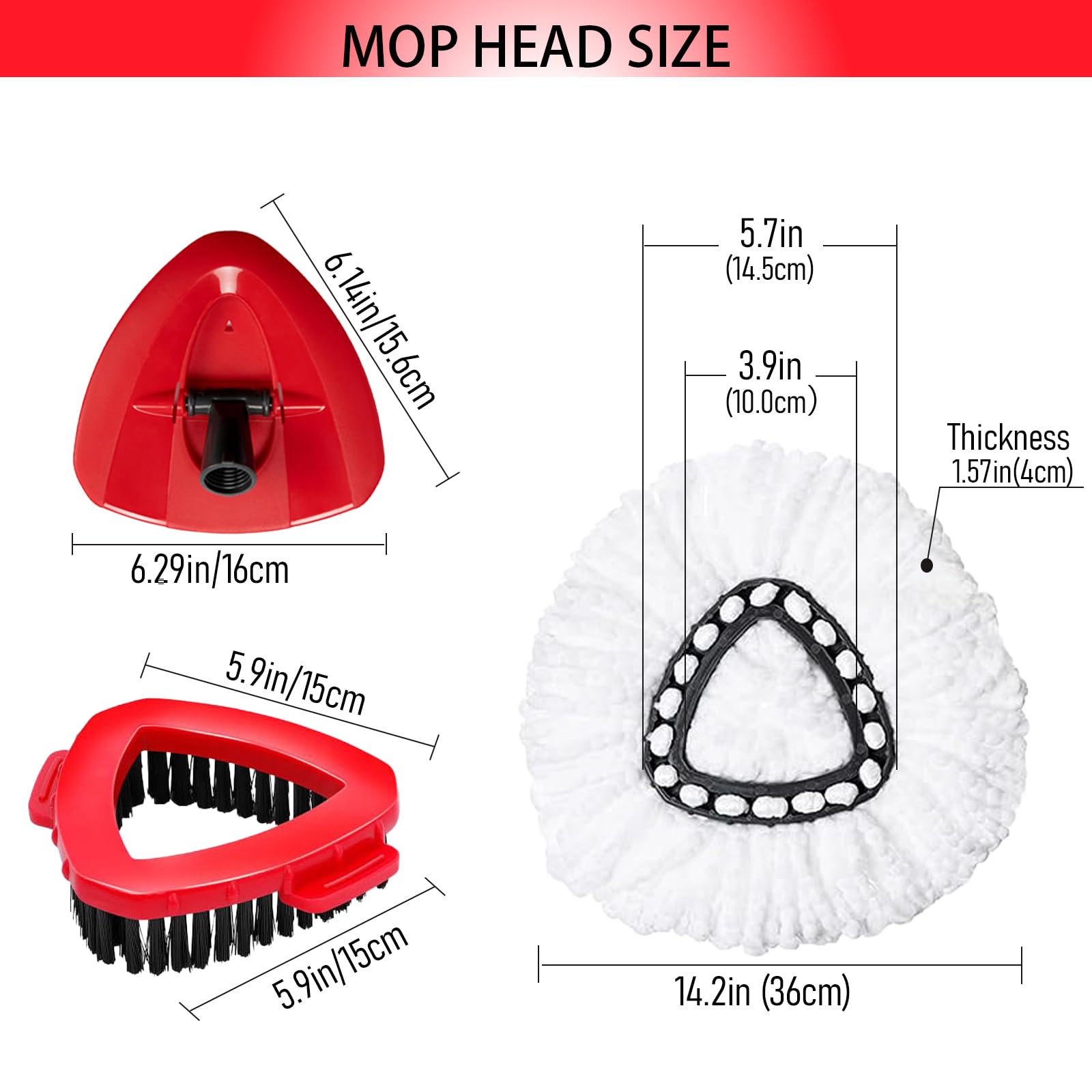 7-Pack Mop Heads Replacements for Ocedar EasyWring 1 Tank,Microfiber Spin Mop Refills, Deep Cleaning, Easy to Replace, Machine Washable