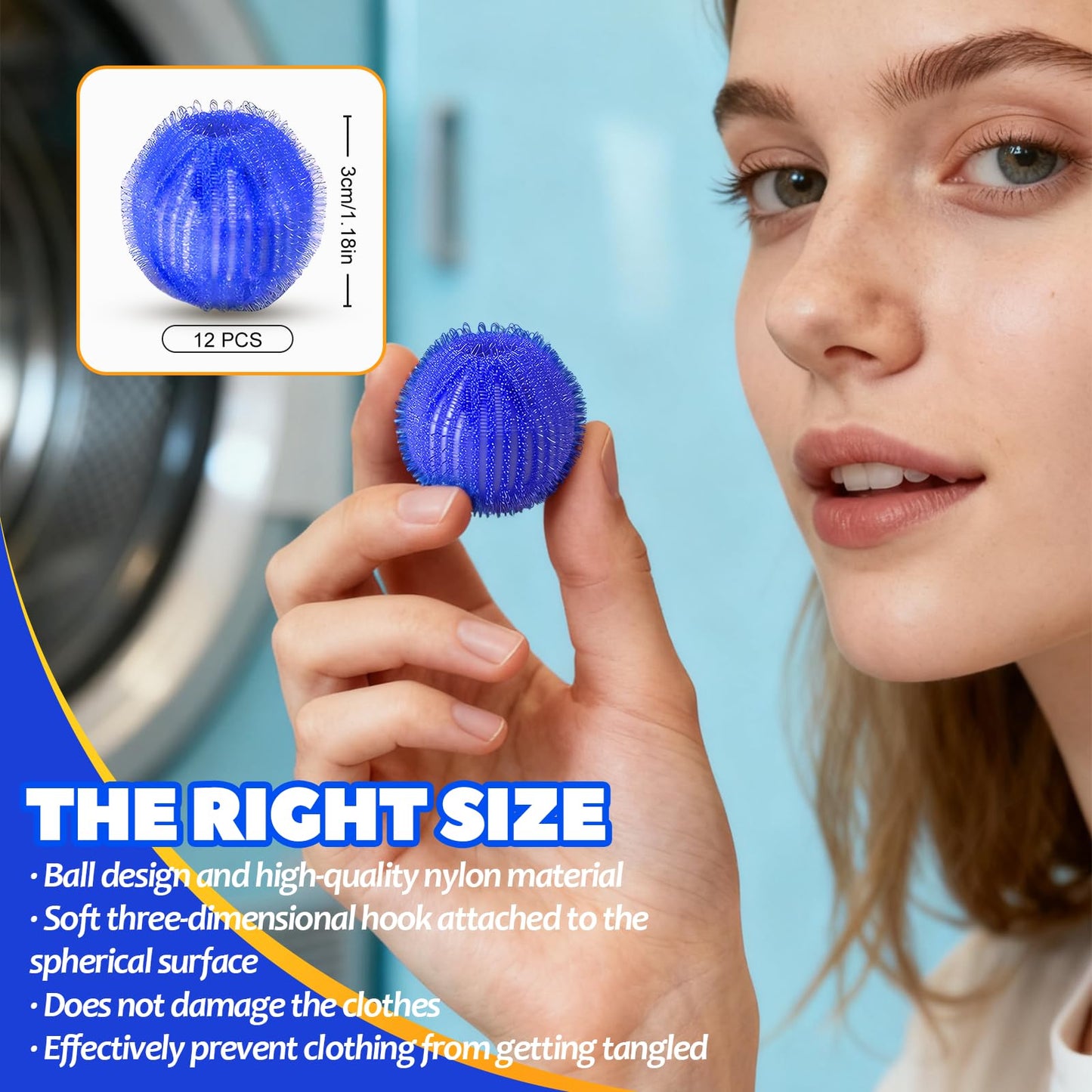 Pet Hair Remover for Laundry, Reusable Dog & Cat Hair Remover Tool, Effectively Removes Pet Hair, Lint and Dander from Bedding and Clothing, Suitable