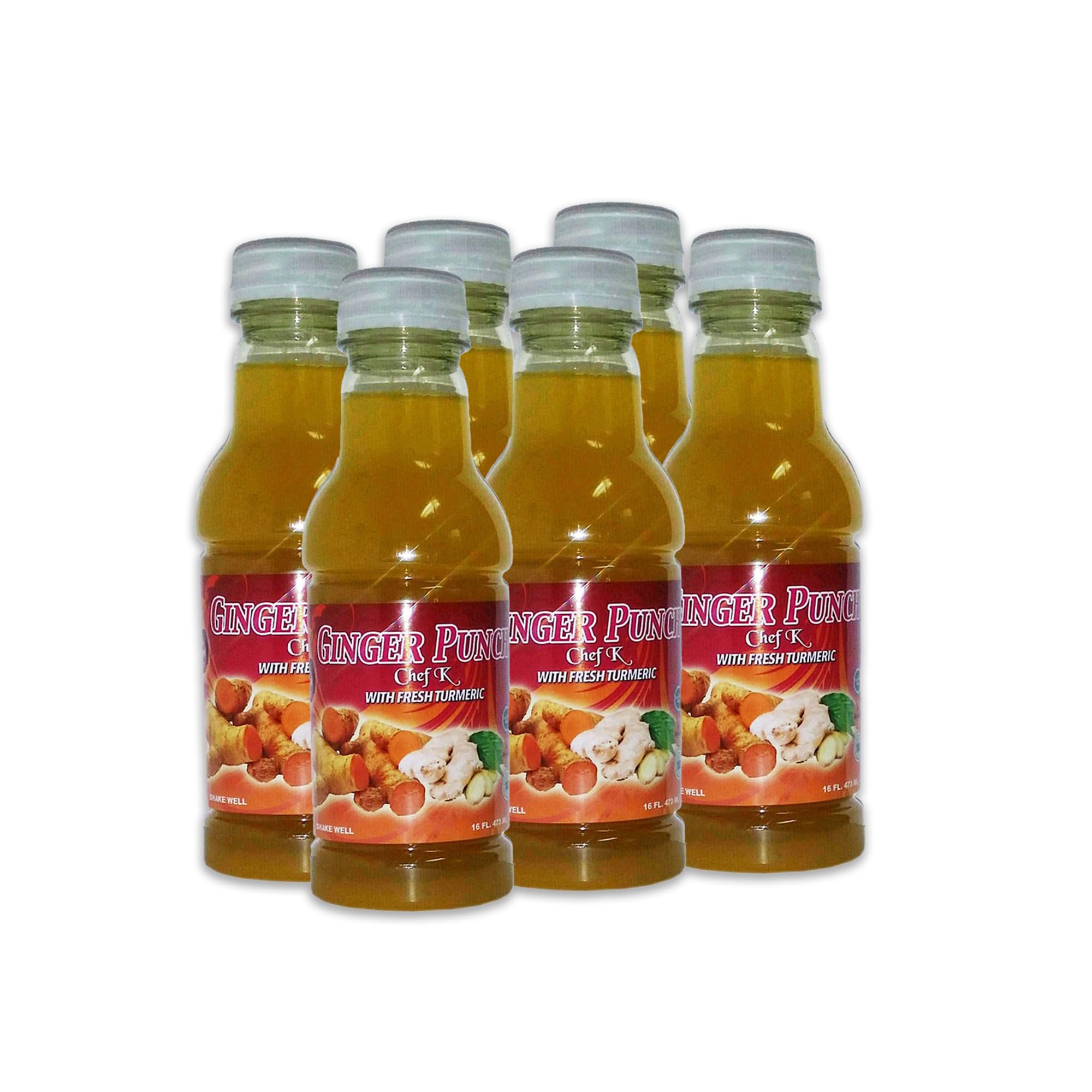 Chef K, Inc. | Ginger Punch with Fresh Turmeric - 16 oz | ImmuneBoosting Ginger Drink