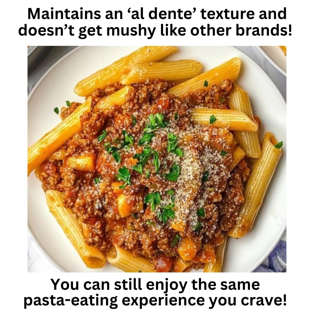 Gina's Italian Cuisine Low Carb/Low Calorie Healthy Pasta, Penne - 100 Calories/Serving Low Net Carbs, High Fiber, High Protein, Plant-Based, Vegan