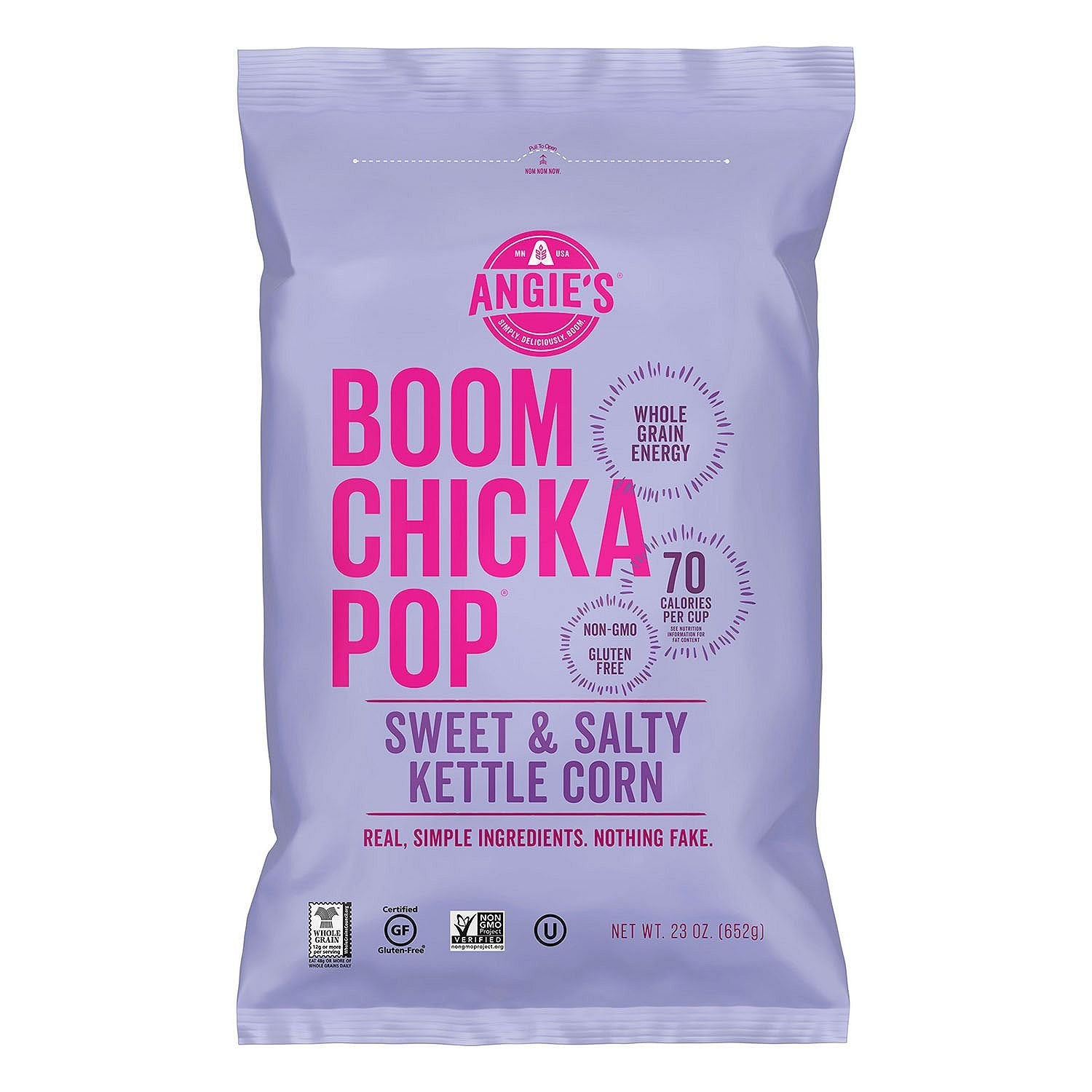 Angie's Boom Chicka Pop Sweet and Salty Kettle Corn (23 Ounce) (6 Pack)