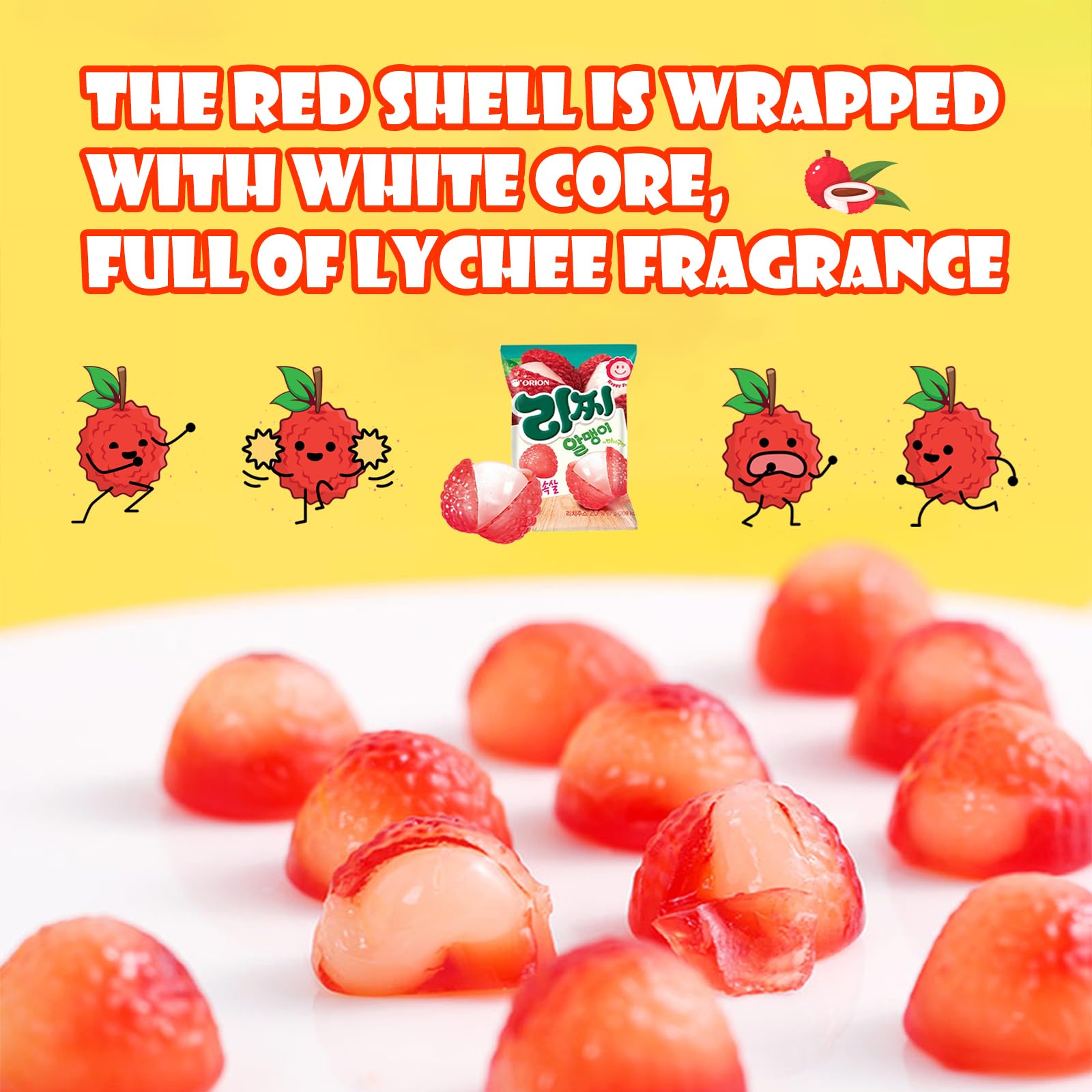 Fruit Peelable Candy - 4D peelable Gummies, 9.46oz Jelly Filled Gummies, Gluten Free Individually Wrapped Korean Snacks, Sweet Crystal Fudge for Party
