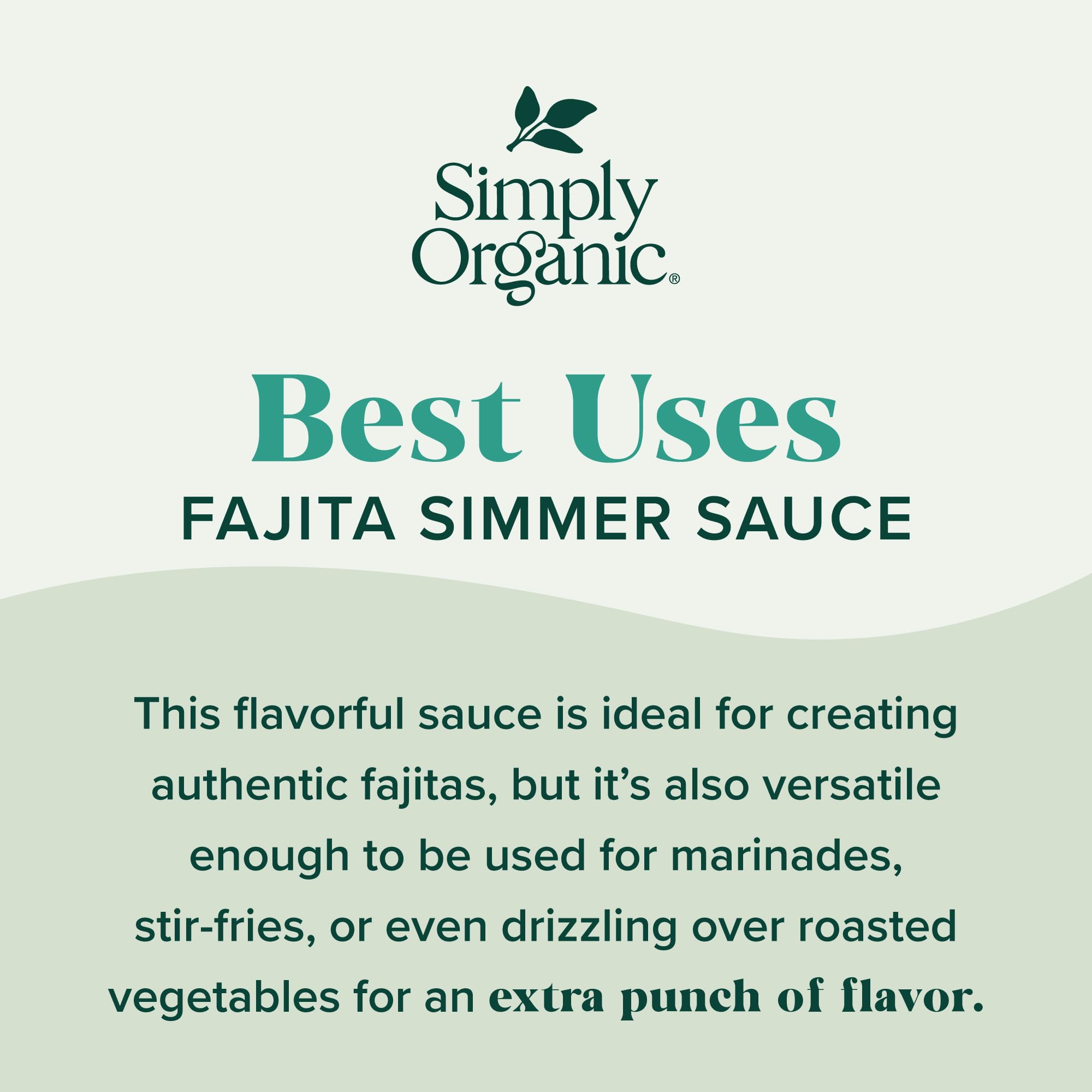 Simply Organic Classic Fajita Simmer Sauce, 8 Ounce Pouch, Great for Beef or Chicken Tacos, Smoky Chili Heat (Pack of 6)