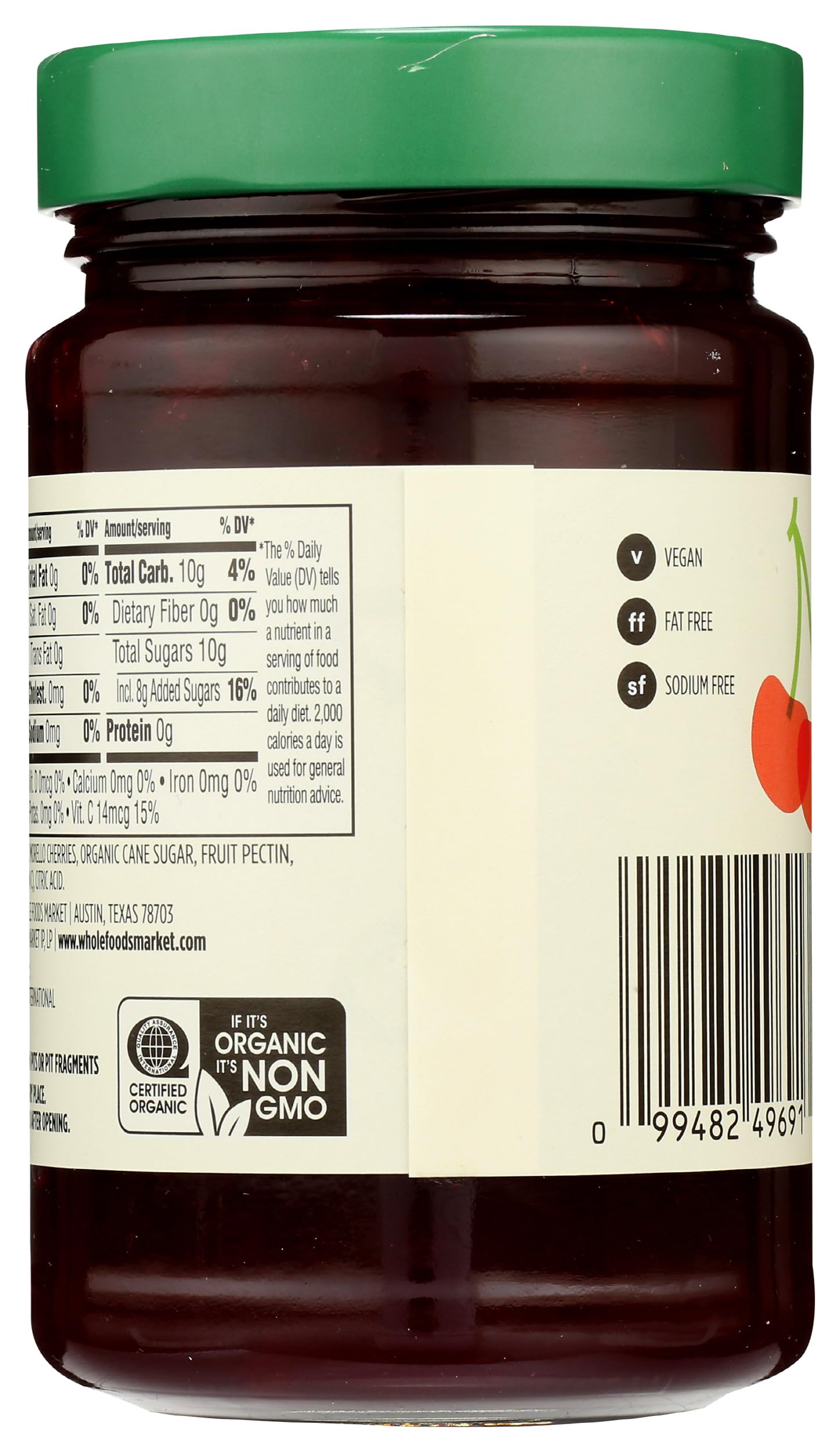 365 by Whole Foods Market, Organic Cherry Fruit Spread, 17 Ounce