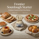 Bounty Foods Montana Sourdough Starter Set - 16 oz 3 Pack Artisan Bread Kit in Western-Style Burlap Bag - Wild Yeast Culture for Fustic Flavor