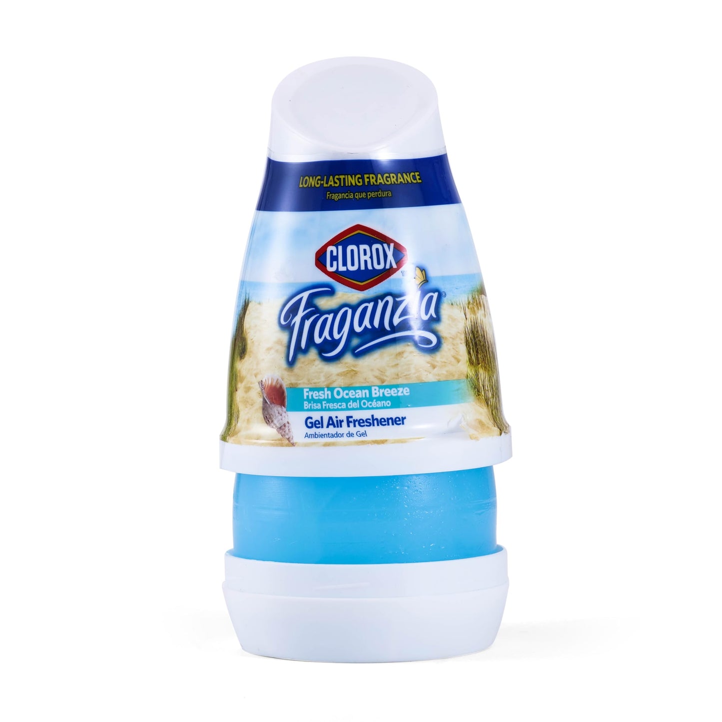 Clorox Fraganzia Cone Gel Air Freshener, Twist Open Adjustable Solid Air Deodorizer for Small Indoor Spaces, Continuous Fresh Ocean Breeze Scent