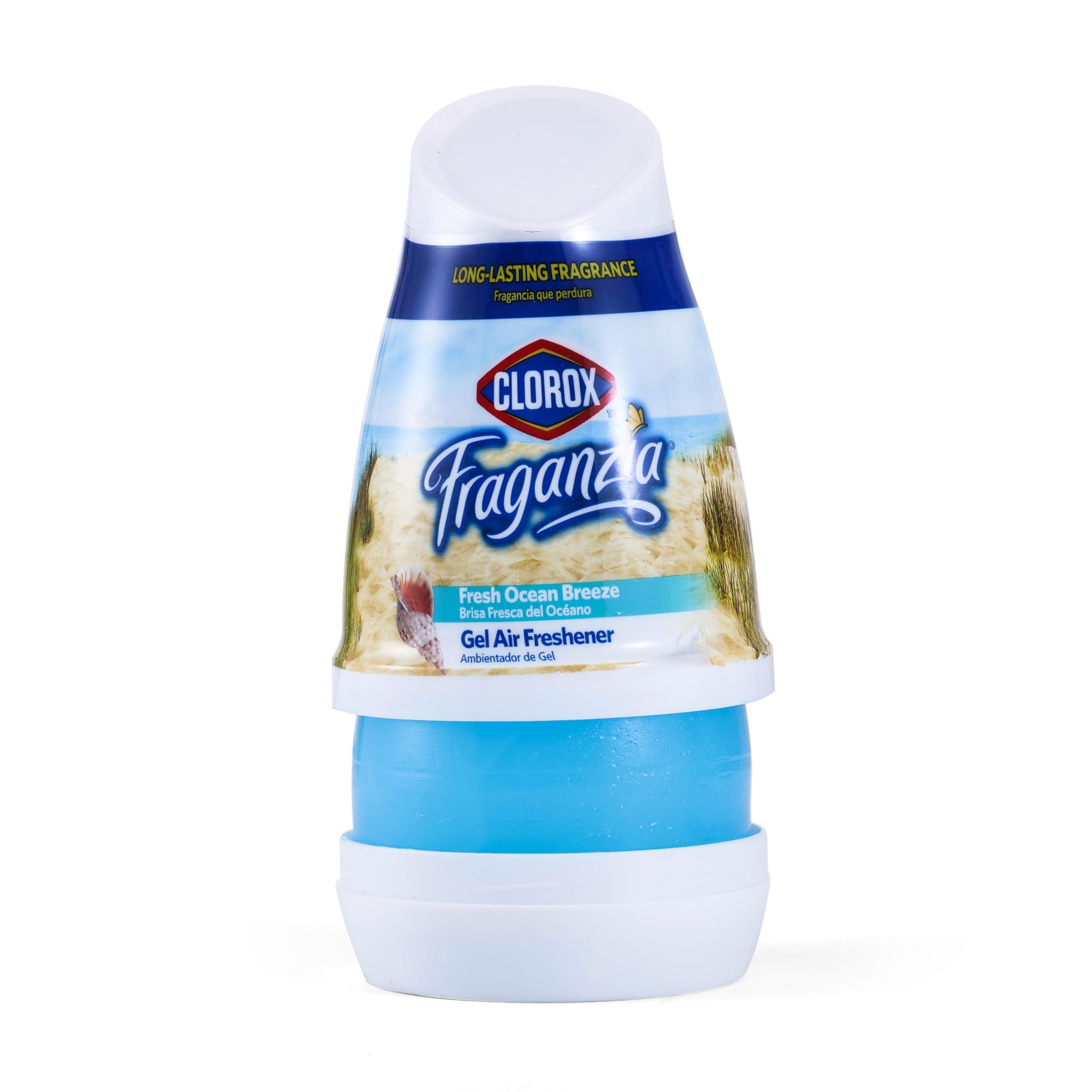 Clorox Fraganzia Cone Gel Air Freshener, Twist Open Adjustable Solid Air Deodorizer for Small Indoor Spaces, Continuous Fresh Ocean Breeze Scent