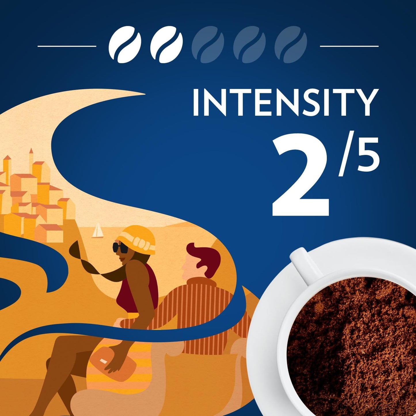 Lavazza Costiera Gran Aroma Ground Coffee 12oz Bag, Light Roast, Smooth and Aromatic Taste, Intensity 2/5, 100% Arabica, Ideal for Drip Brewers, (Pack