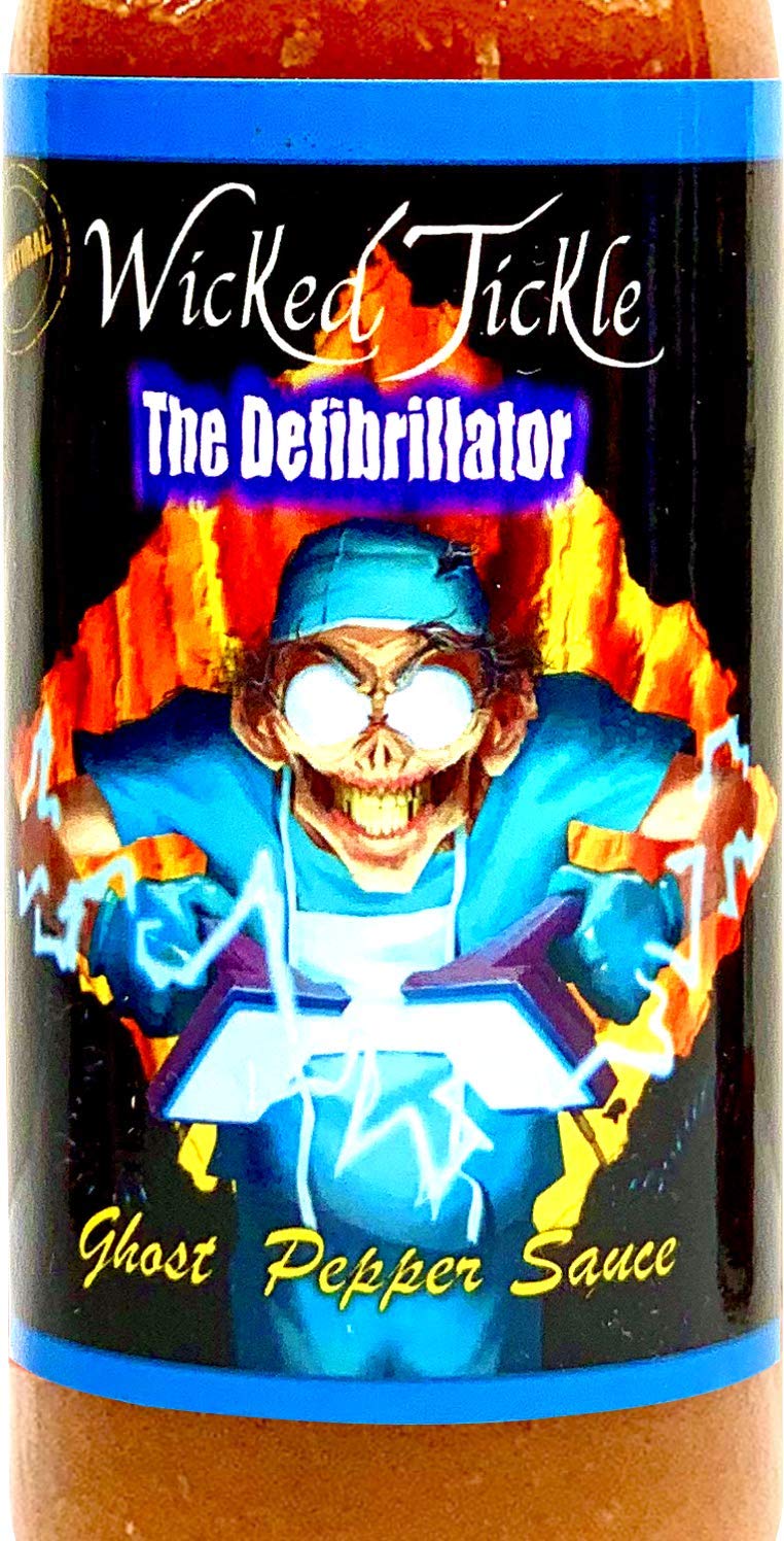 Wicked Tickle The Defibrillator Ghost Pepper Hot Sauce, 5 oz