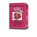 Brew La La Organic Green Tea - Pomegranate Flavor - 50 Tea Bag Tin - Low Caffeine - USDA Certified Organic