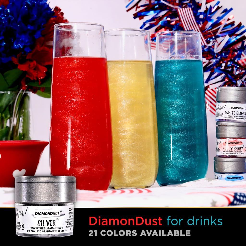 Gold Edible Glitter for Drinks, Cocktails, Cake Decorating, Strawberries, Chocolates & More | No Taste | 4g | 100% Food-Safe | Kosher, Vegan, Gluten