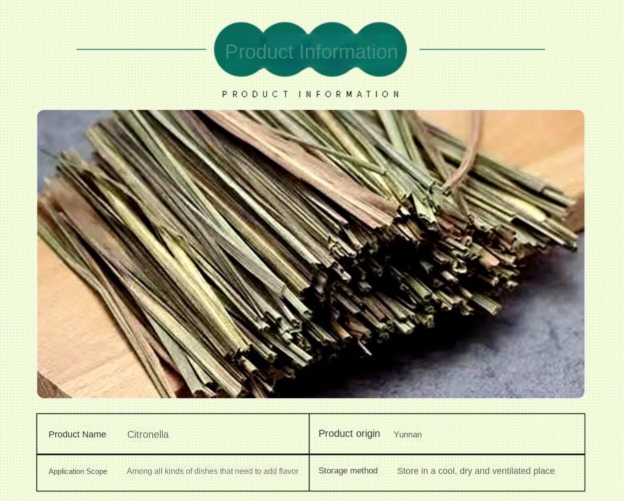 Cymbopogon Bulk Dry Cymbopogon Segment Lemon Grass Fragrant Flavor Grass Powder Braised Seasoning Spice Catering Raw Materials