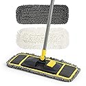 Yocada Dust Mop for Floor Cleaning with 2 Different Mop Pads (in Total) Wet & Dry for Hardwood Ceramic Marble Tile Laminate Home Kitchen 51in Long