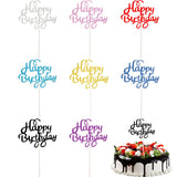 Boao 40 Pieces Birthday Cake Toppers 5.3 x 3.94 in Happy Glitter Birthday Cupcake Topper Cake Party Supplies Decorations for Children or Adults, 8
