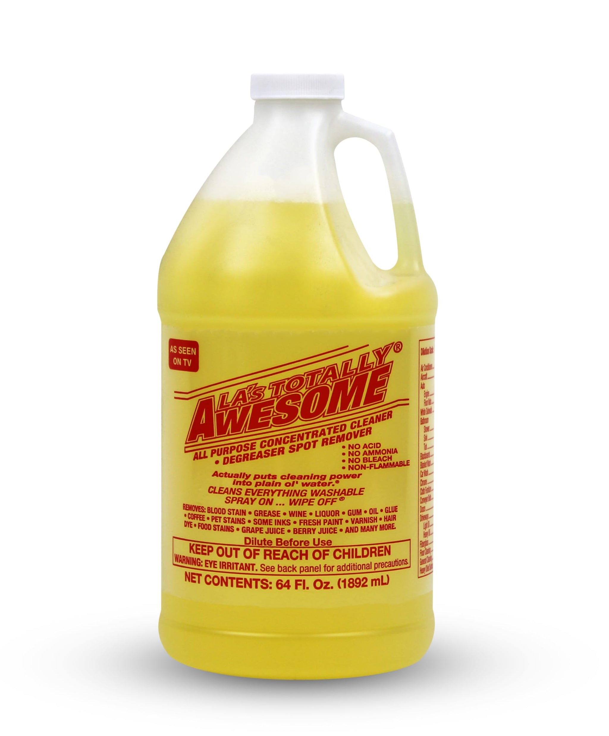 La's Totally Awesome All Purpose Cleaner Combo - 24 oz Spray + 64 oz Refill - Heavy Duty Degreaser & Multipurpose Cleaner for Home, Kitchen, Bathroom