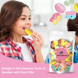 Swedish Candy Mix (1/2 Pound) - Ovals, Skulls, and Tutti Frutti, Sweet and Sour Swedish Gummies - Best Vegan Candy - Bubs Godis From Sweden