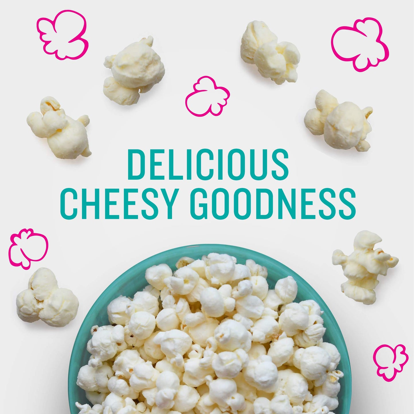Angie's BOOMCHICKAPOP White Cheddar Popcorn, 4.5 Ounce Bag, Pack of 12