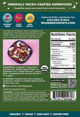 Wilderness Poets, Abundance Wild Mix - Organic Raw Superfood Blend (2 Pound) Cashew, Pistachio, Goji Berry, Cacao, Golden Raisin, Golden Berry Trail