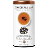 The Republic of Tea Blackberry Sage Full-Leaf Loose Black Tea, 3.5 oz Tin | Steeps 50 Cups
